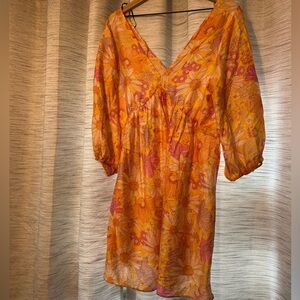 H&M pink & yellow floral dress